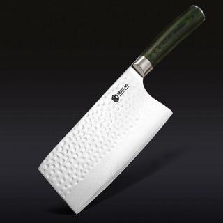 HexClad Damascus Steel Cleaver