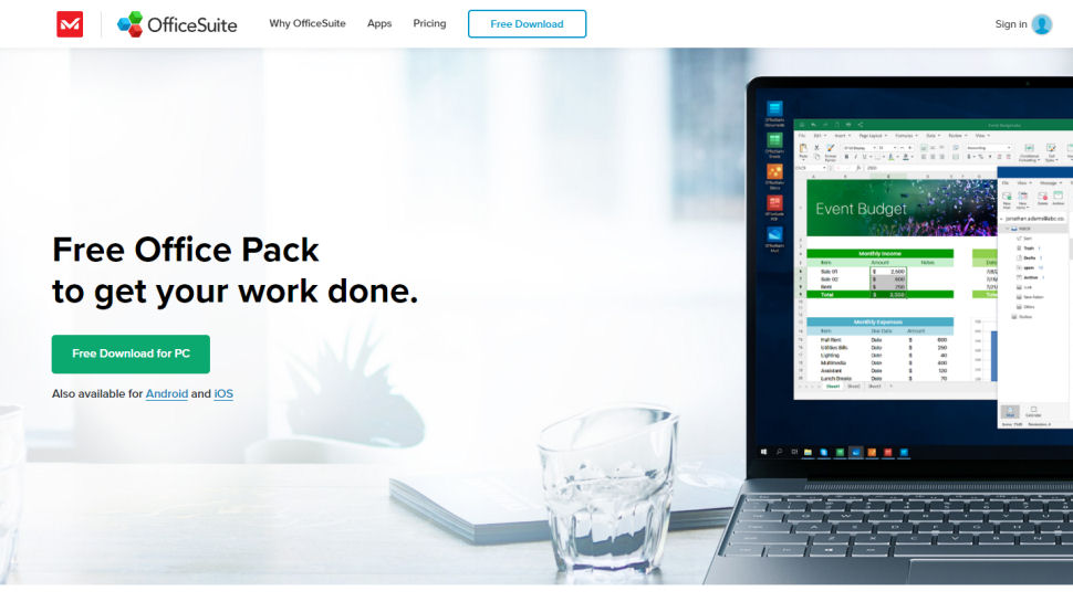 Website screenshot for OfficeSuite