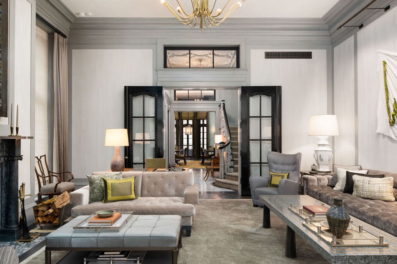 The inside of a historic home for sale in Philadelphia.