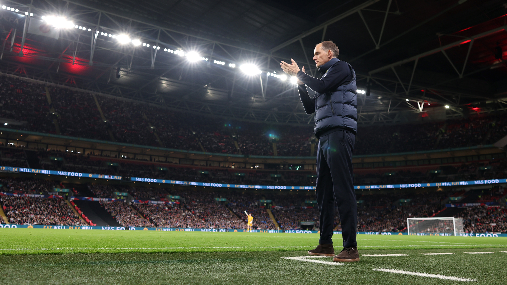 homas Tuchel, Head Coach of England, reacts during the international friendly match between England and Japan 