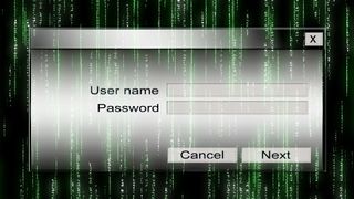 A password screen