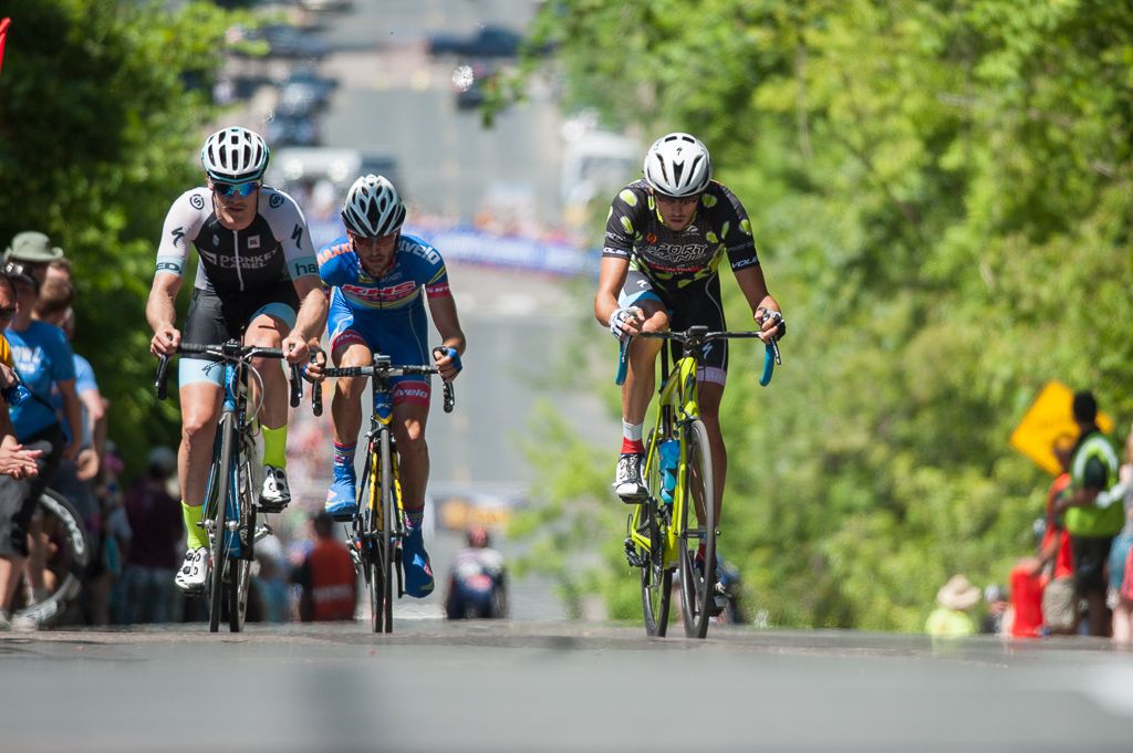 Ben Hill (Donkey Label Racing), Kevin Girkins (Elbowz Racing) and Fabrizio VonNacher (KHS-Maxxis-JLVelo)