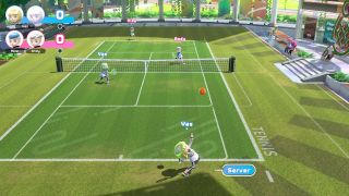 Nintendo Switch Sports review: tennis game on grass court