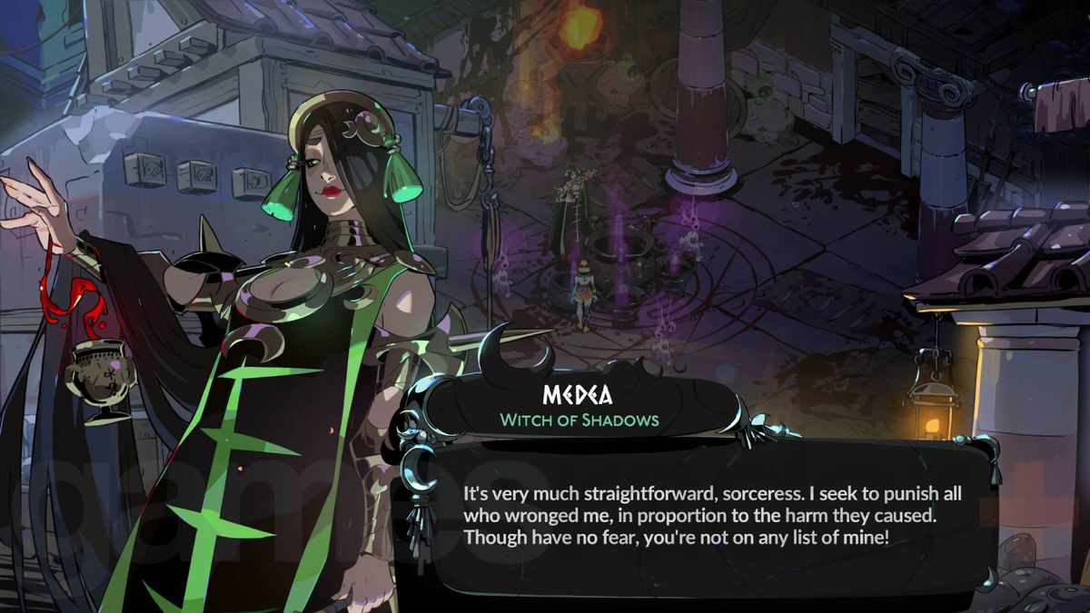Hades 2 characters Medea, Witch of Shadows updated artwork