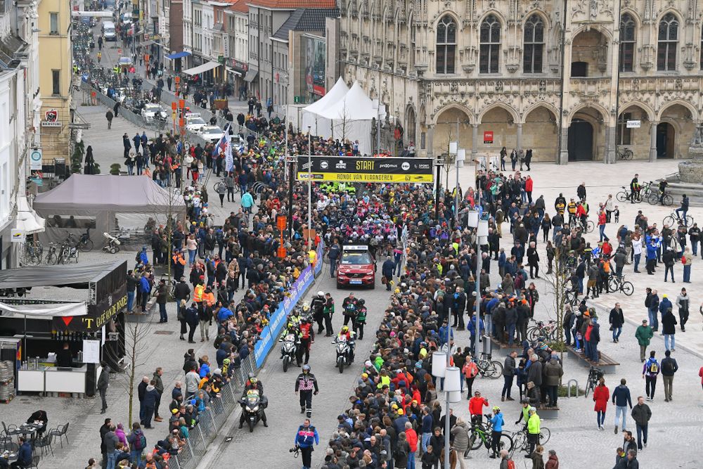 Scenery at the start of the Tour of Flanders