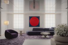 Matsuya Ginza lounge interior, minimalist with modern art deco influences