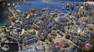 A large city in Sid Meier's Civilization 7.