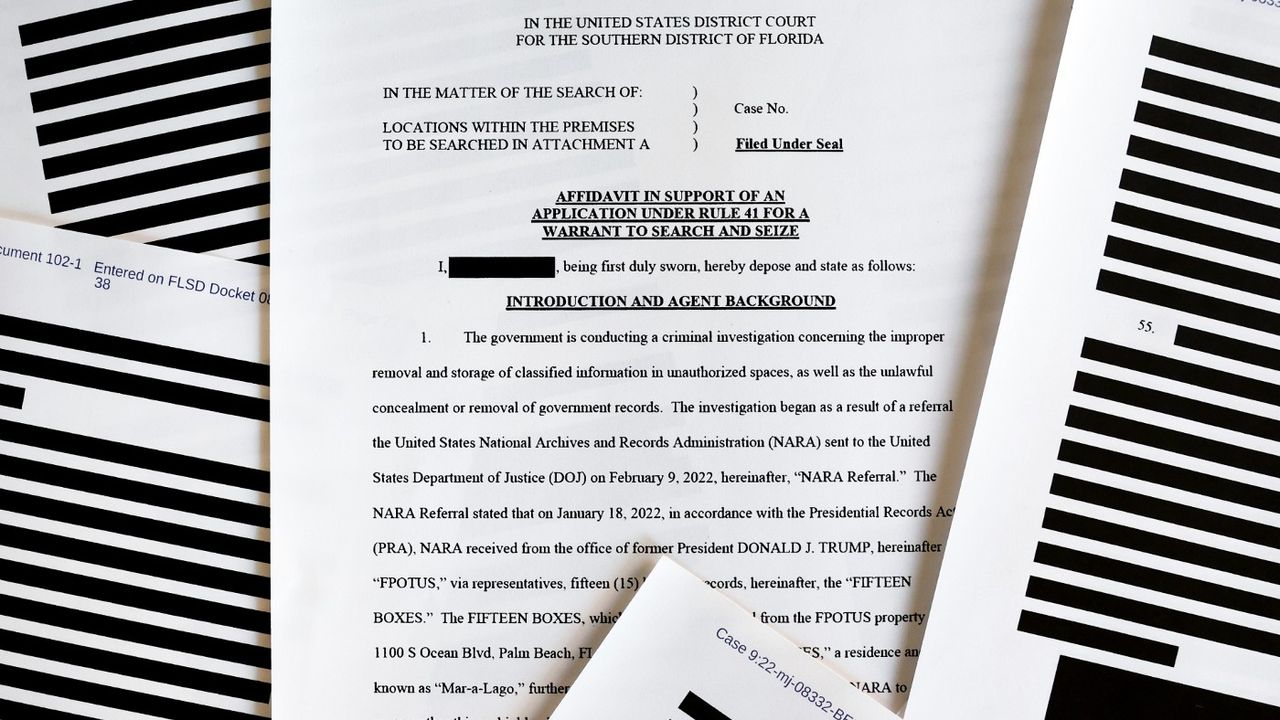 FBI search warrant affidavit for Trump’s Mar-a-Lago estate