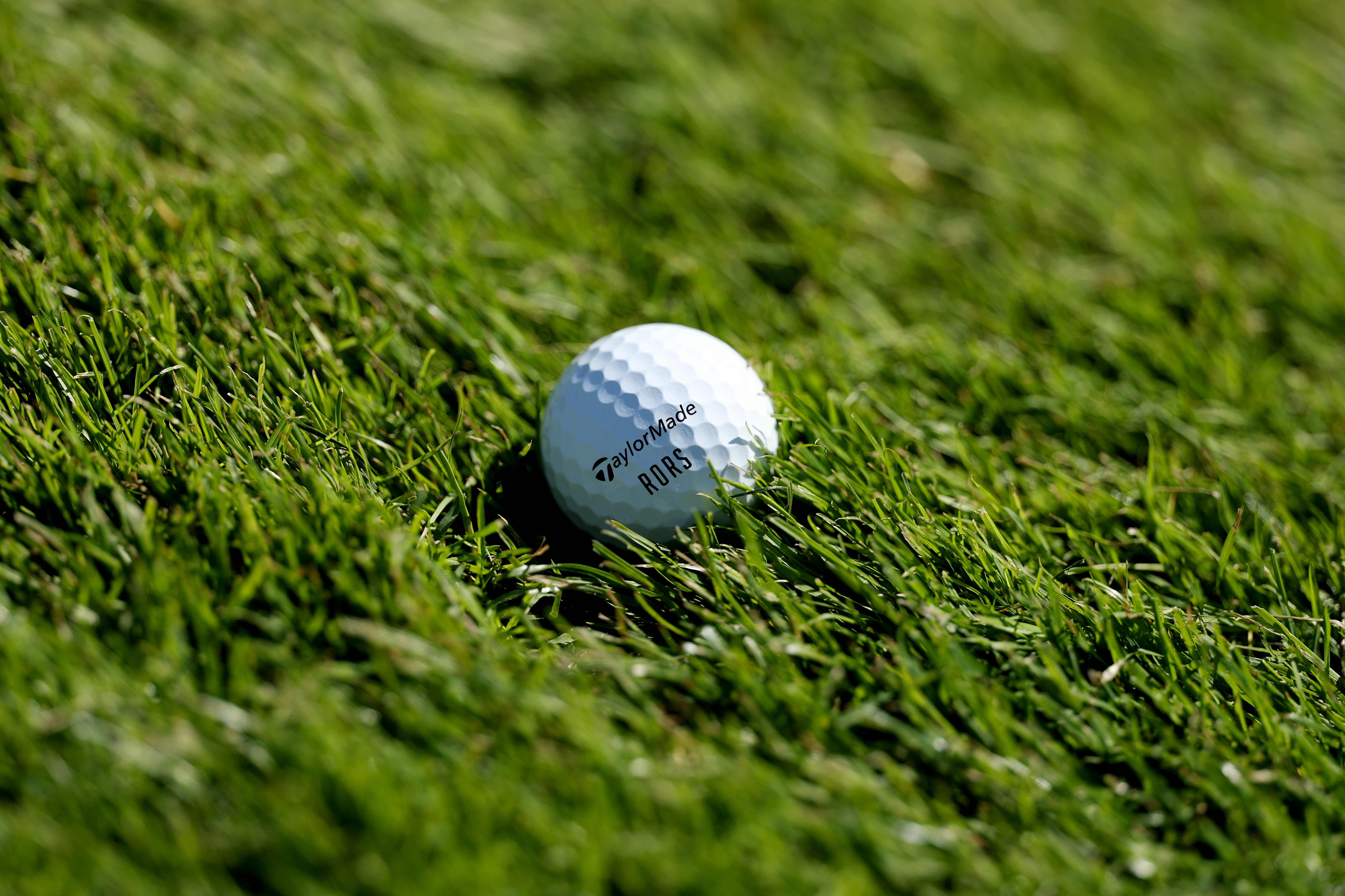 A close-up of Rory McIlroy's golf ball