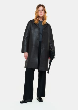 Gemma Bonded Leather Coat