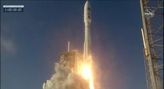 A United Launch Alliance Atlas V rocket launches NOAA's GOES-T satellite from Cape Canaveral Space Force Station on March 1, 2022.