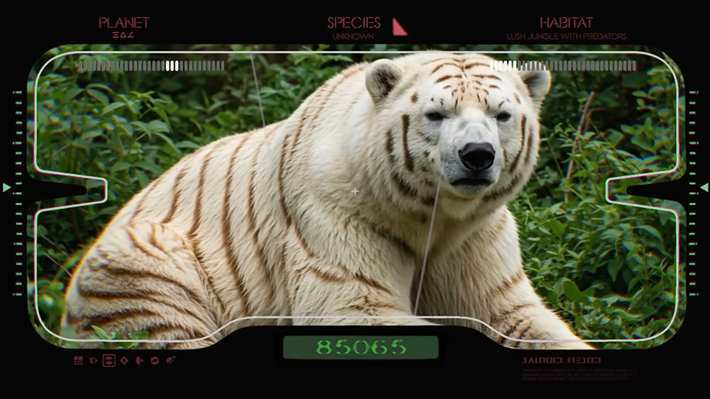 A still showing an animal from AI-generated video Star Wars Field Report