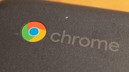 Chrome logo on a laptop