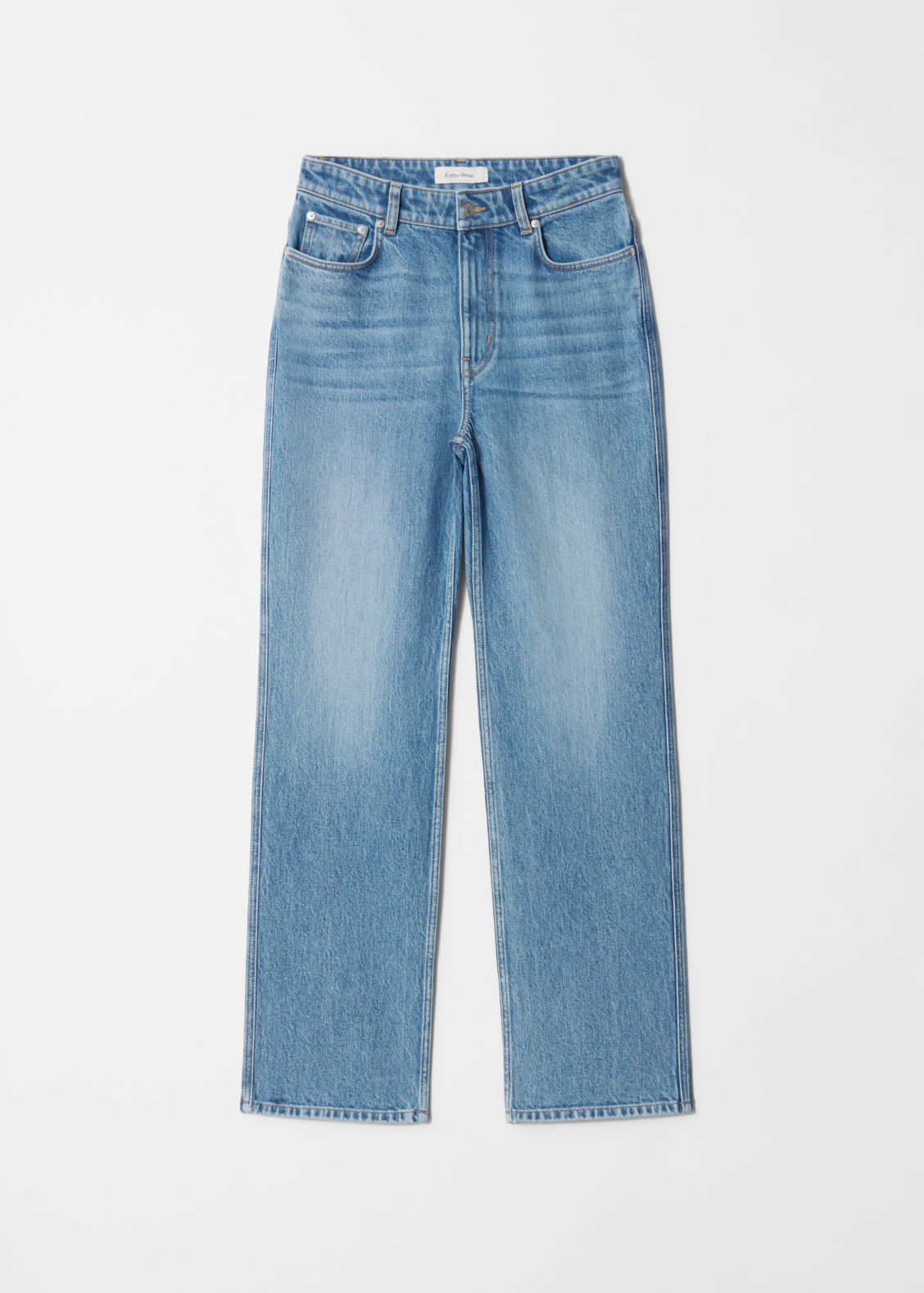 High-Waist Straight-Leg Jeans