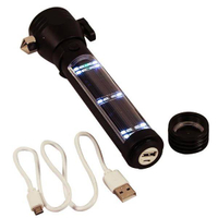 Ready Hour 9-in-1 Multi-Function LED Solar Rechargeable Flashlight