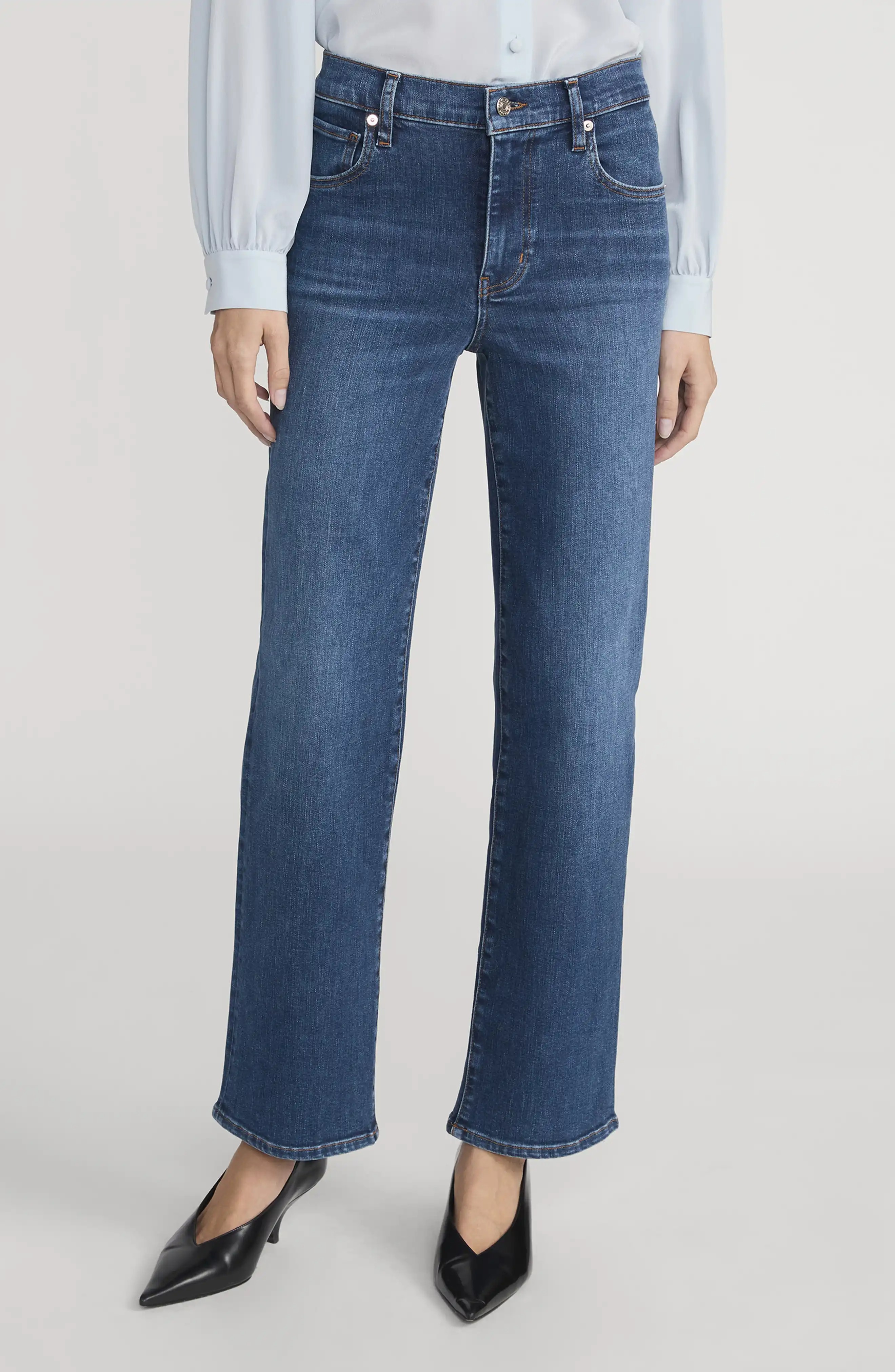 FRAME, Le Sleek High Waist Ankle Straight Leg Jeans