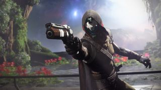 Destiny 2 The Final Shape Cayde-6 aiming ace of spades hand cannon