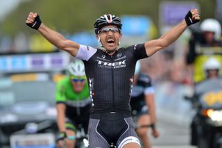 Fabian Cancellara wins the 2014 Tour of Flanders, his third victory in the race