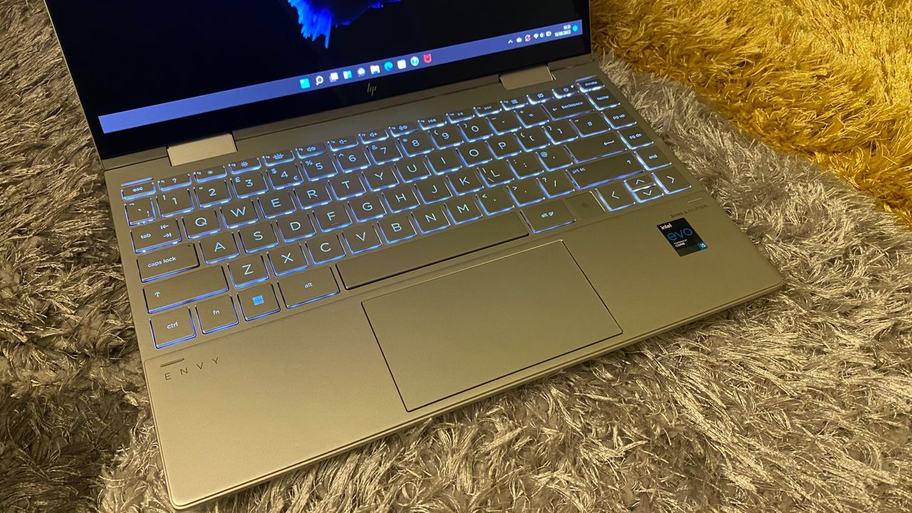 HP Envy x360 13_backlit keyboard close up