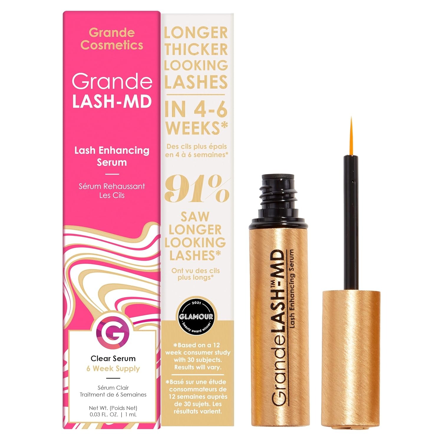 Grande Cosmetics, Grande Cosmetics Grandelash-Md Lash Enhancing Serum, 1 Ml - 6-Week Starter Supply
