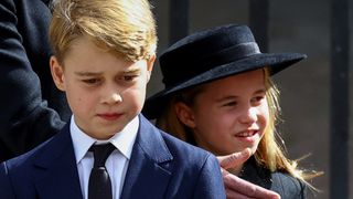 Princess Charlotte and Prince George Queen's funeral