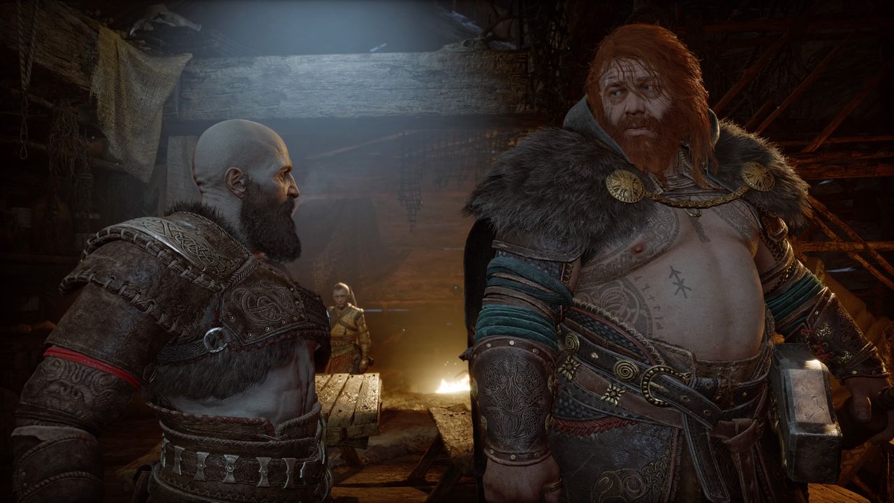 Thor and Kratos in God of War Ragnarok