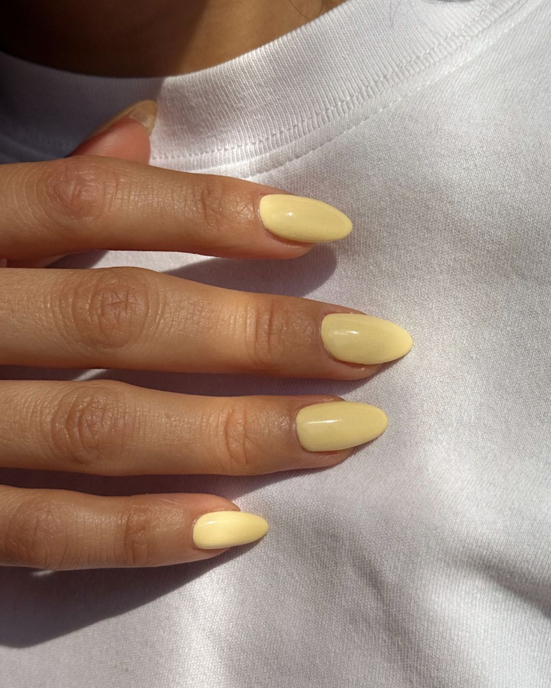 Butter yellow nails.