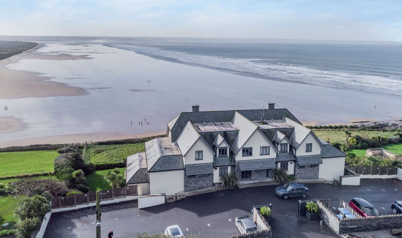 Somewhere, beside the sea: this property is for sale in Braunton, Devon.