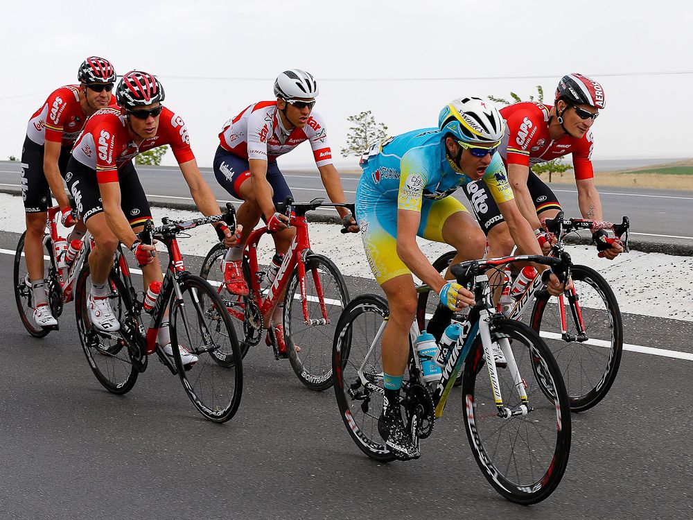 The peloton in action during stage 3 at the Tour of Turkey.