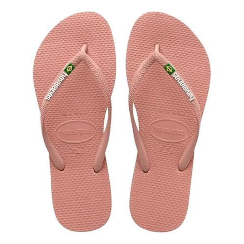 Havaianas Slim Brasil Logo Women Flipflop Crocus Rose 6.5/7 Uk