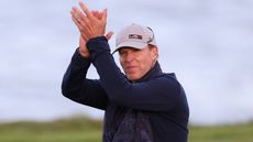 Steve Stricker claps the fans at the 43rd Ryder Cup