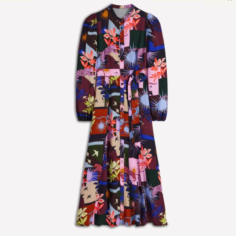 printed shirt dress
