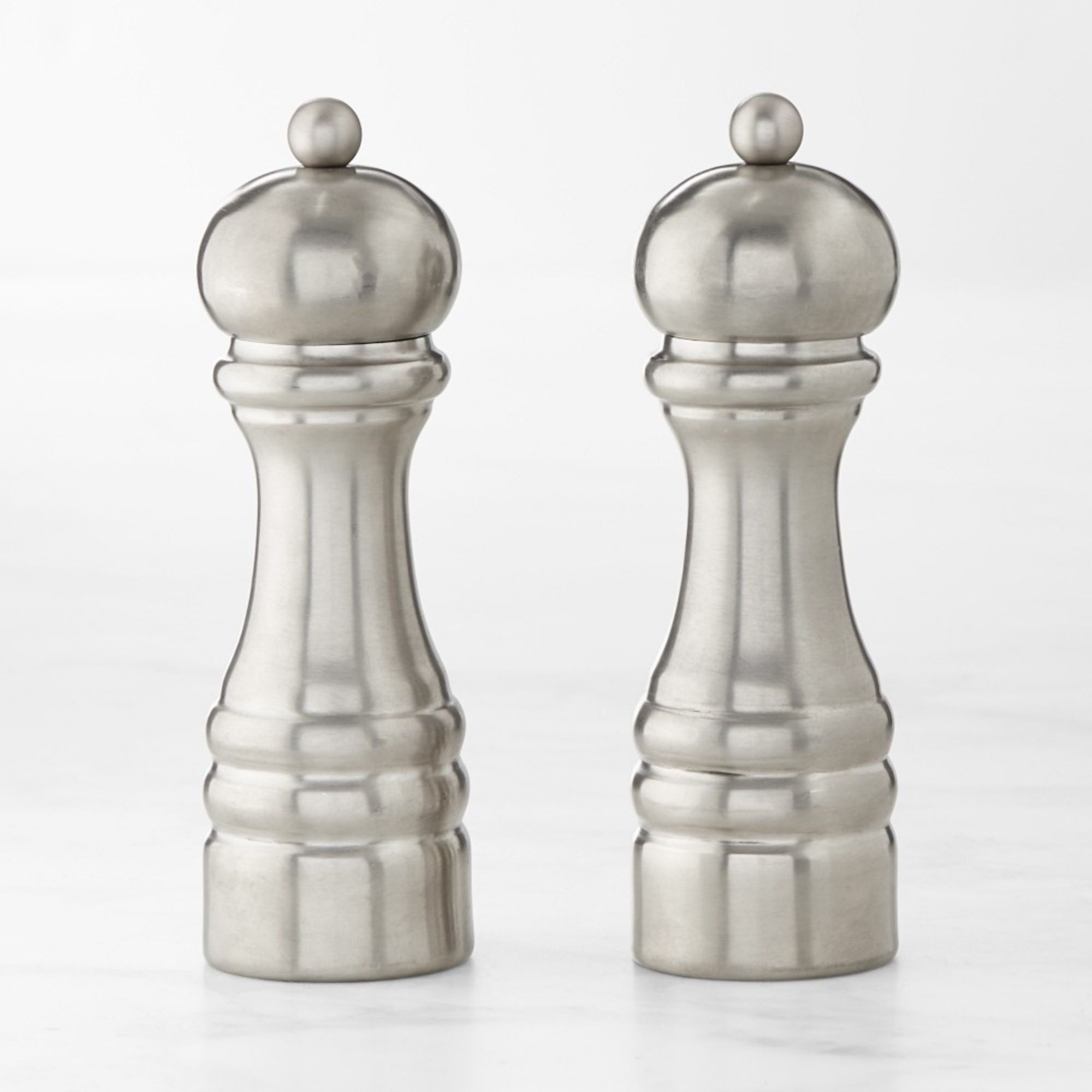 Williams Sonoma Polished Salt &amp;amp; Pepper Mills, 6" (Pewter)