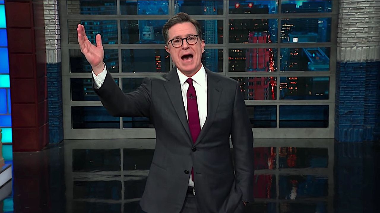 Stephen Colbert waves goodbye to Rex Tillerson