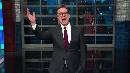 Stephen Colbert waves goodbye to Rex Tillerson