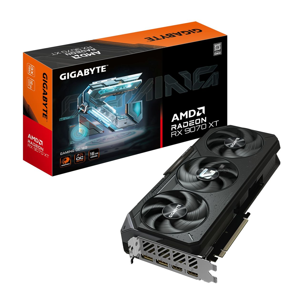 Gigabyte Radeon RX 9070 XT Gaming OC graphics card for PC gaming