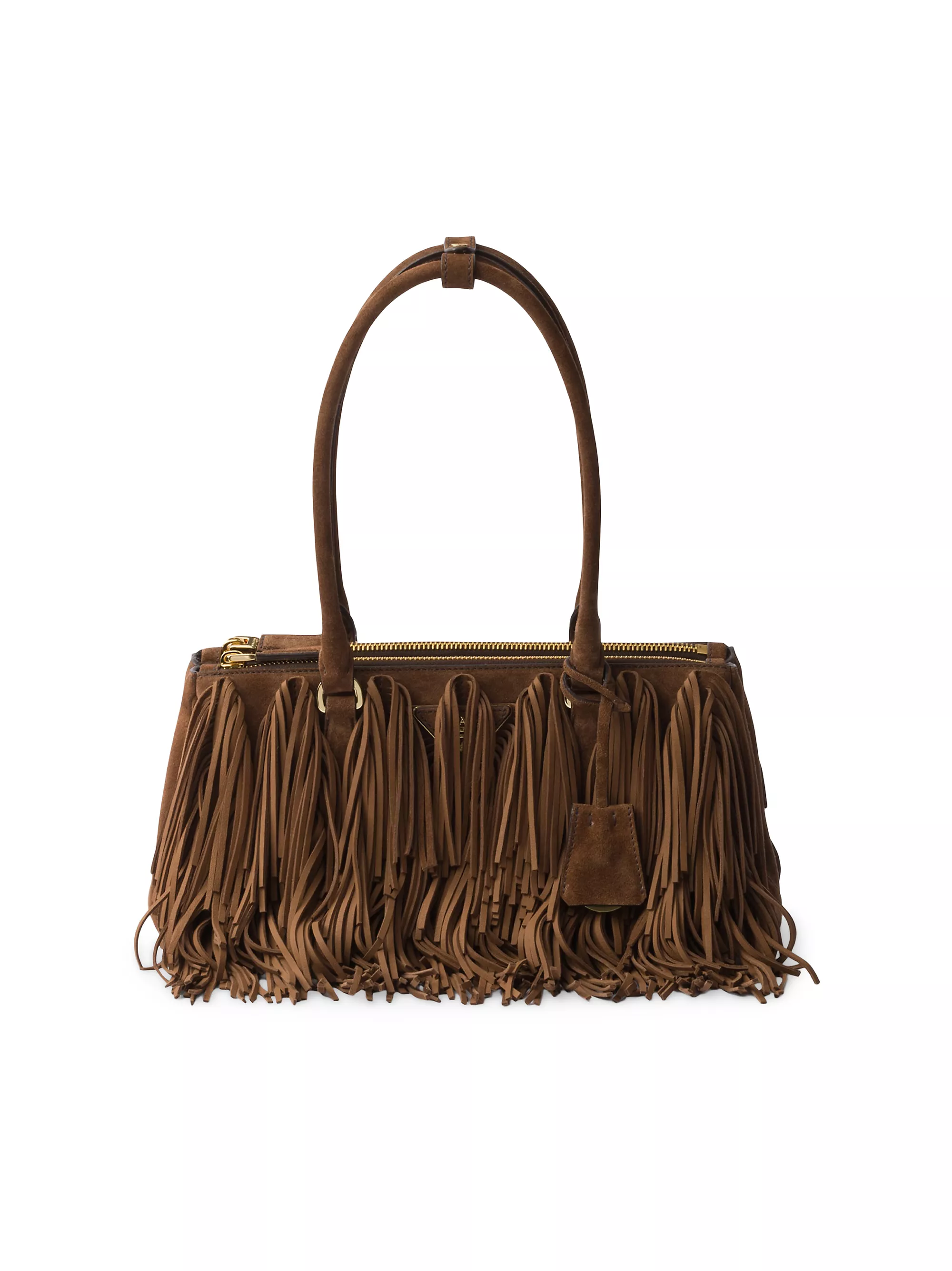 Galleria Medium Suede Top Handle Bag
