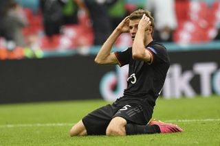 Thomas Muller missed a fine chance to draw Germany level.