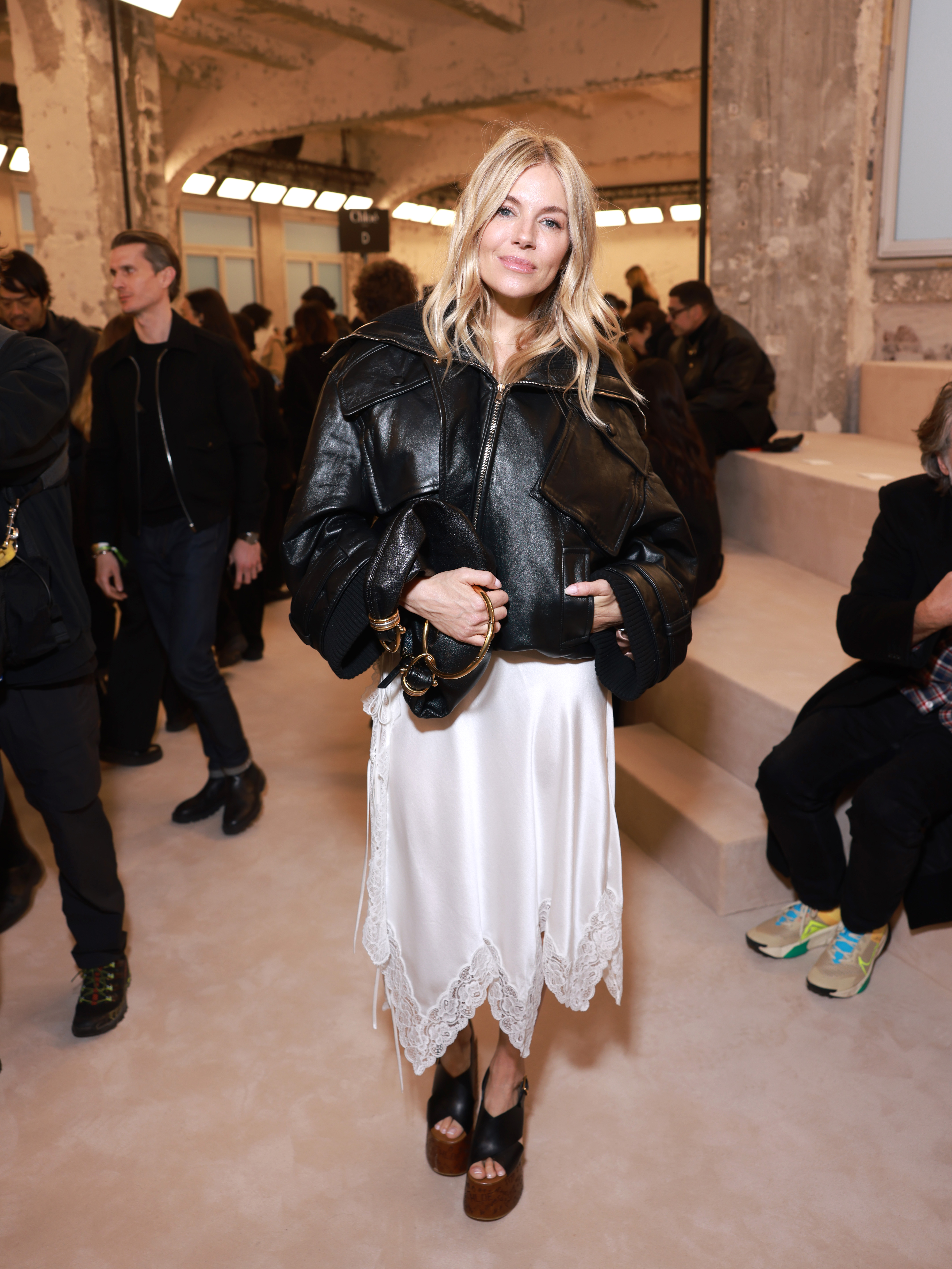 Sienna Miller attends the Chlo&amp;eacute; Womenswear Fall/Winter 2024-2025 show as part of Paris Fashion Week on February 29, 2024 in Paris, France. (Photo by Arnold Jerocki/Getty Images for Chlo&amp;eacute;)