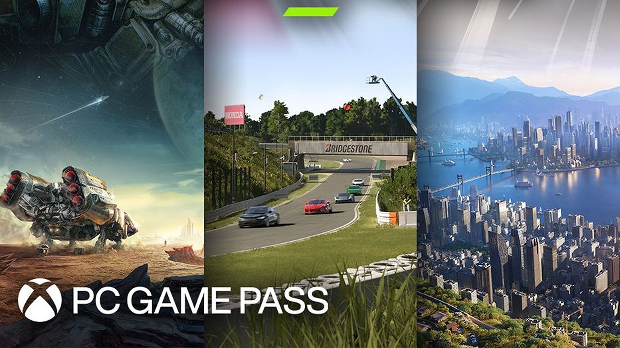 Promotional banner for Microsoft's PC Game Pass service