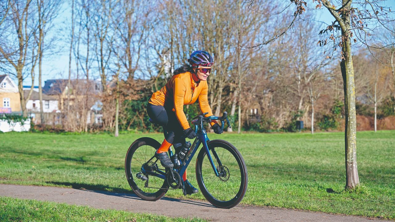 Fatima Ahmed rides her Trek domane