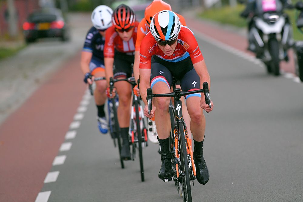 Christine Majerus (Boels Dolmans) leads the winning breakaway stage 4 Boels Ladies Tour