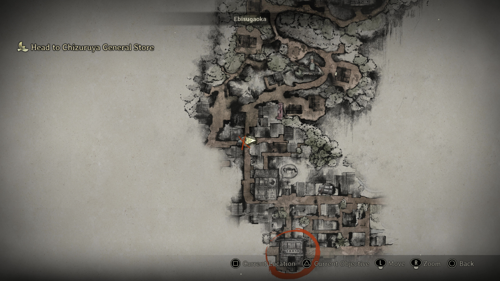 The map in Silent Hill f, from the Tokyo preview, annotated by Hinako