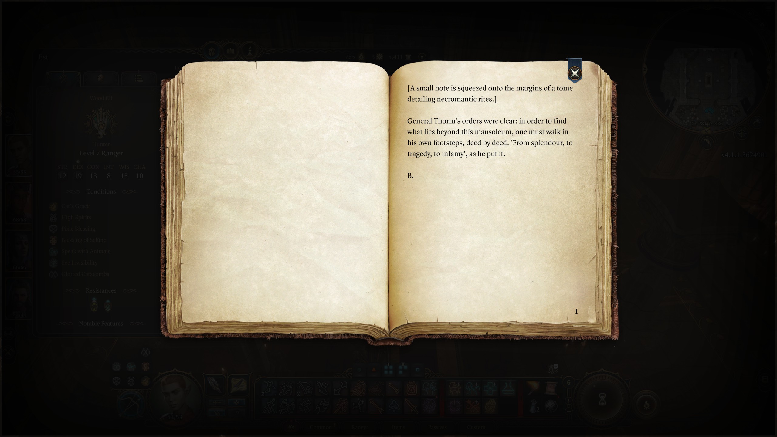 Baldur's Gate 3 Thorm Mausoleum puzzle - Stained Book