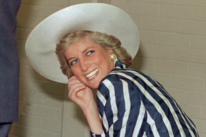 A close-up of Princess Diana smiling