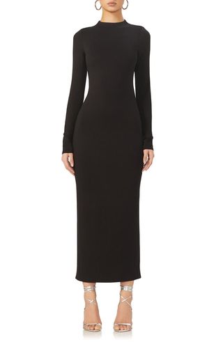 Juniper Funnel Neck Long Sleeve Jersey Maxi Dress