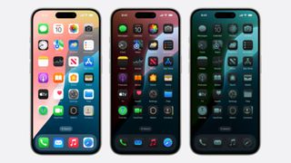 New home screen customization options on iOS 18 presented at WWDC 2024
