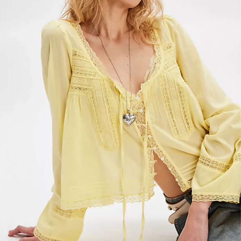 yellow blouse