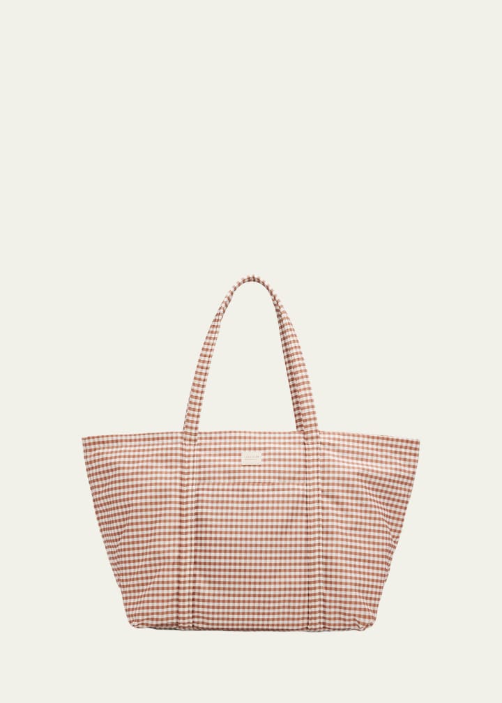Dina Travel Gingham Tote Bag