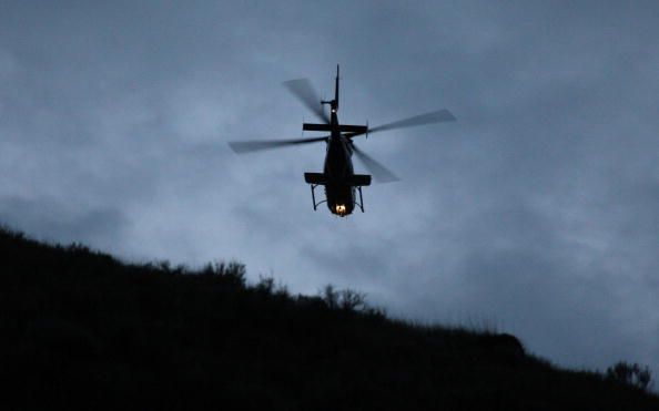 A helicopter on patrol.